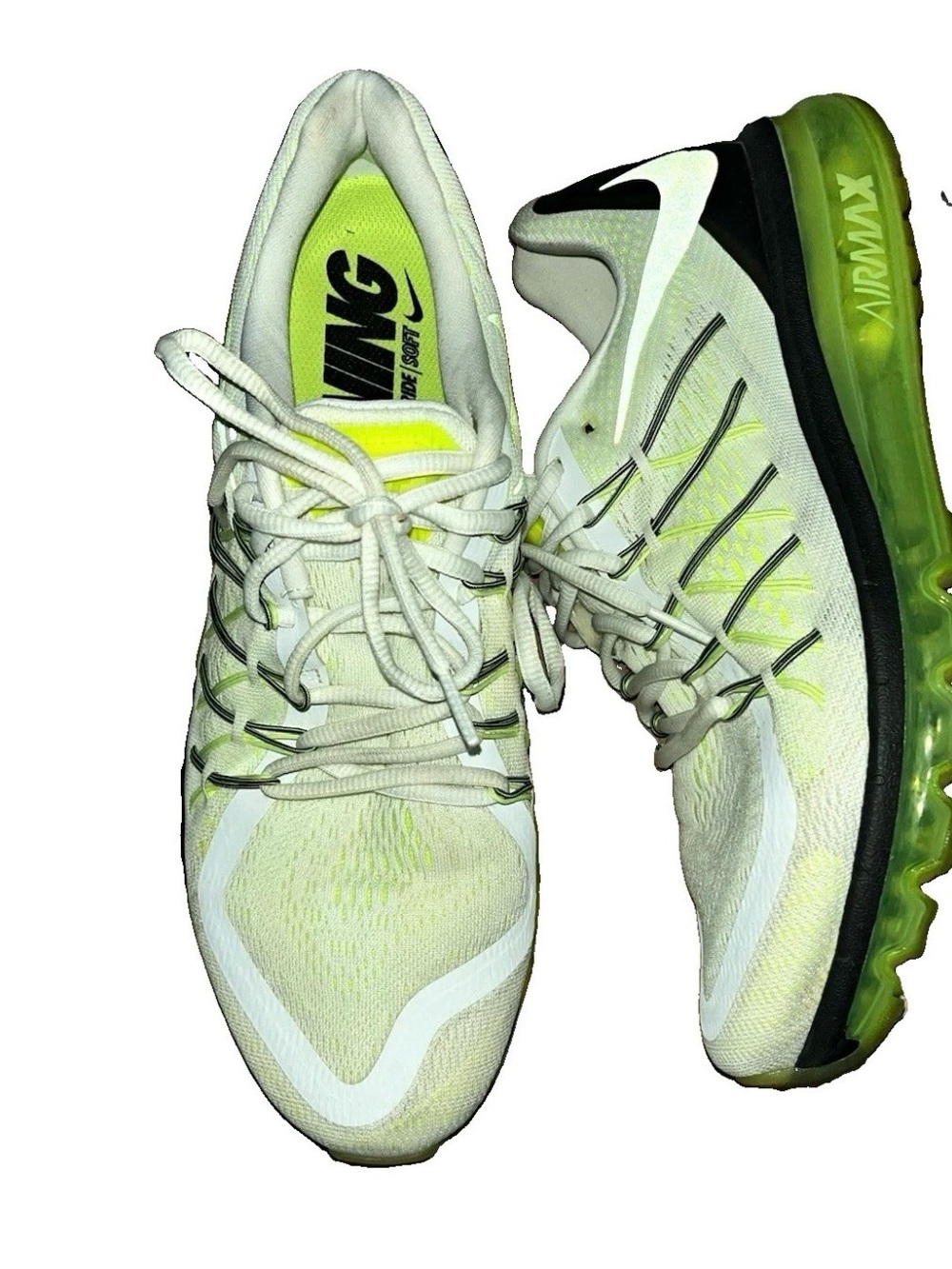 Nike Air Max 2015 in the "White Volt" colorway (Style Code: 698902-107).